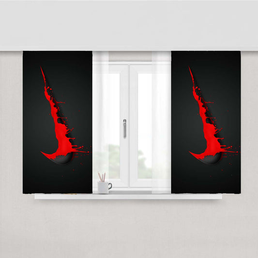 Nike Red Splash Peach Skin Window Curtains