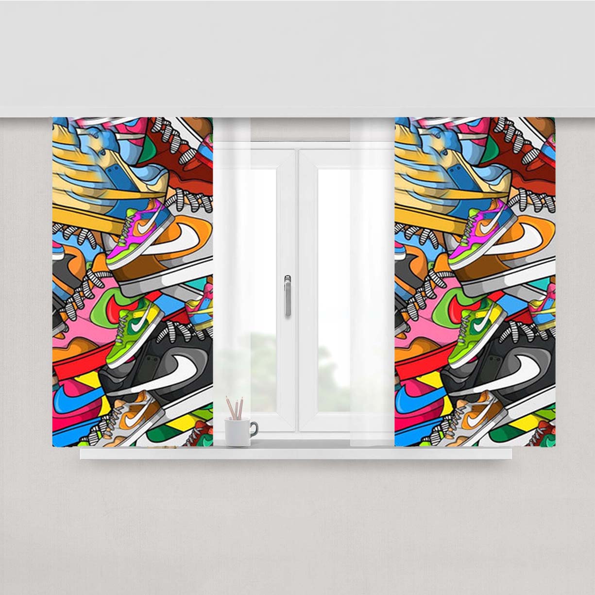 Nike Shoes Peach Skin Window Curtains