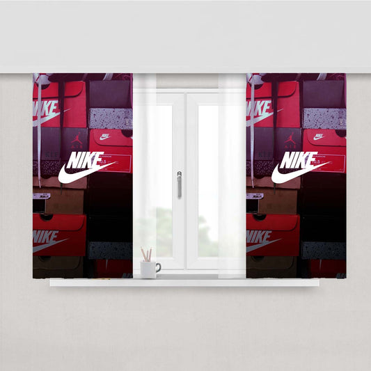 Nike Shoes Basketball Peach Skin Window Curtains