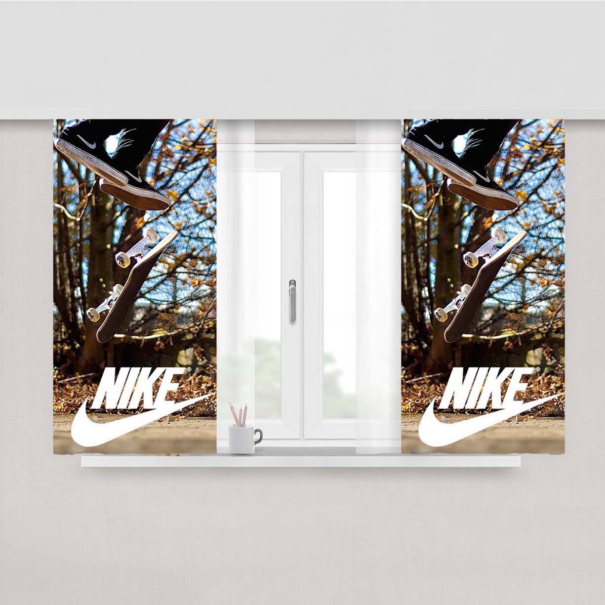 Nike Skateboards 2 Peach Skin Window Curtains