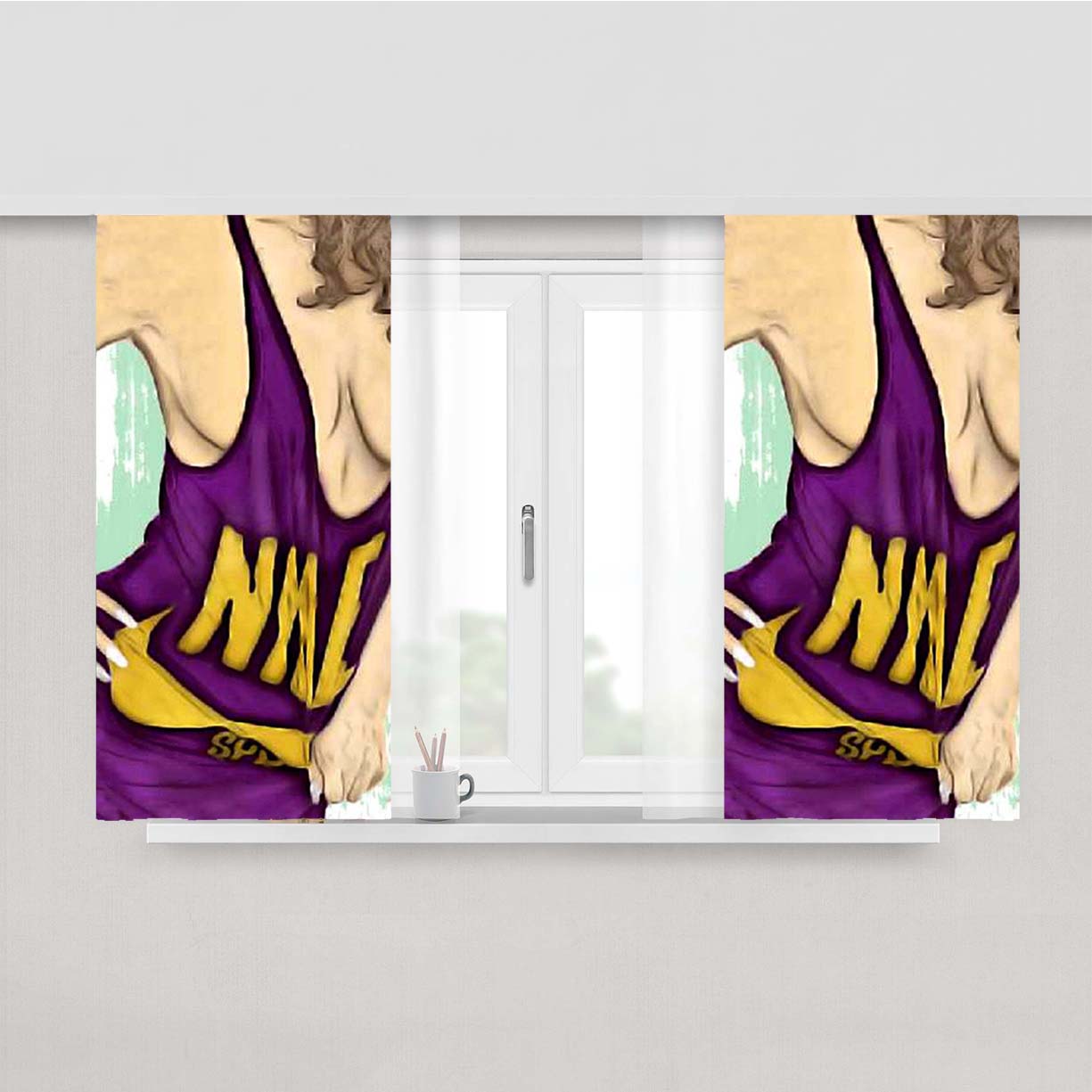 Nike Tank Top Peach Skin Window Curtains