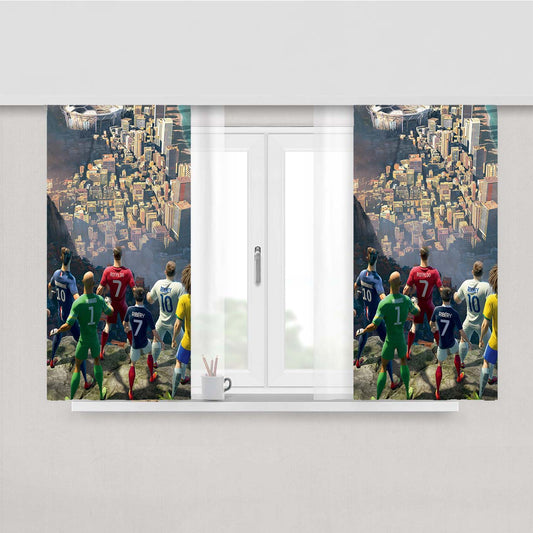 Nike The Last Game Sports Peach Skin Window Curtains