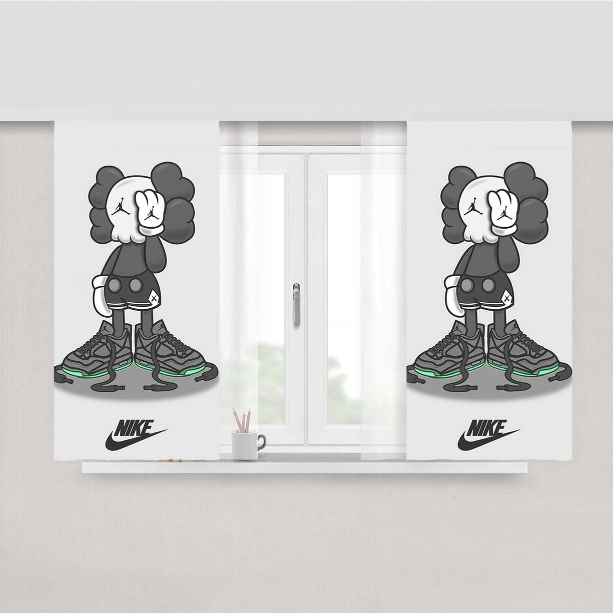 Nike X Kaws Peach Skin Window Curtains