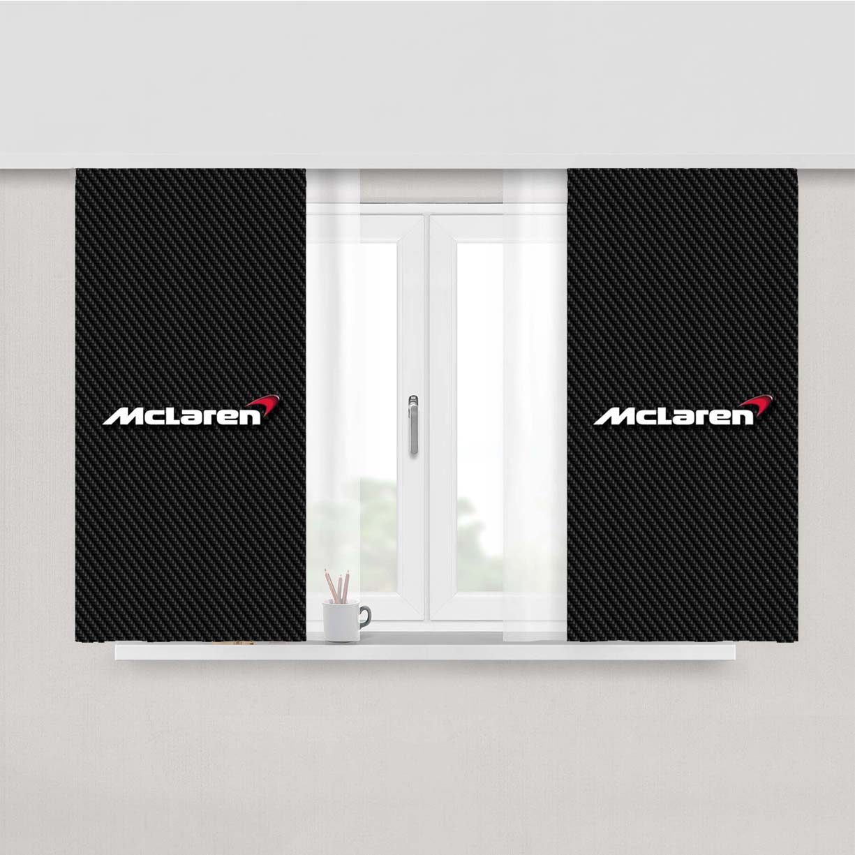 Nismo Logo Peach Skin Window Curtains