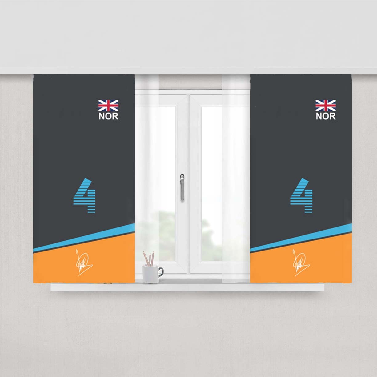 Norris - F1 Peach Skin Window Curtains