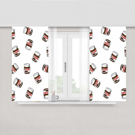 Nutella Pattern Peach Skin Window Curtains