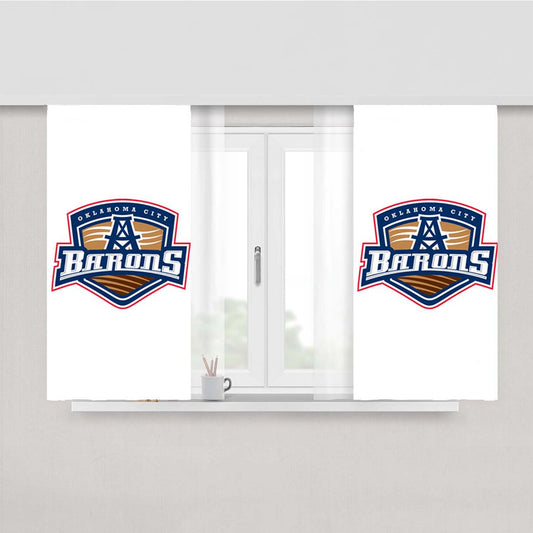 Oklahoma City Barons Art Peach Skin Window Curtains