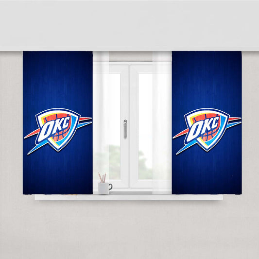 Oklahoma City Thunder Hardwood Peach Skin Window Curtains