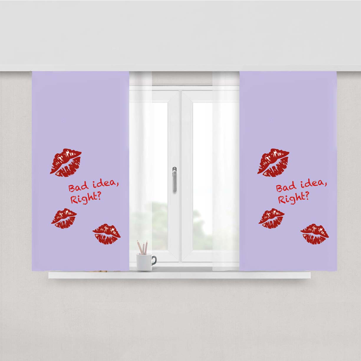 Olivia Rodrigo Bad Idea Right Peach Skin Window Curtains