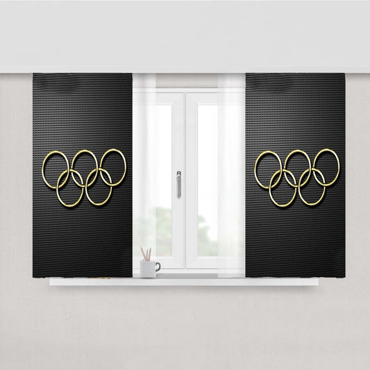 Olympic Games Peach Skin Window Curtains