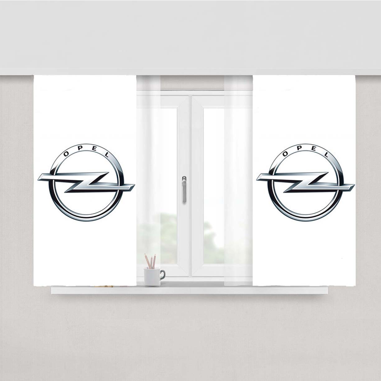 Opel White Peach Skin Window Curtains