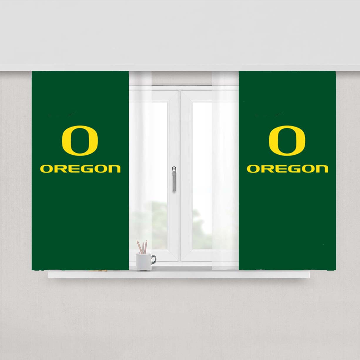 Oregon Ducks Peach Skin Window Curtains