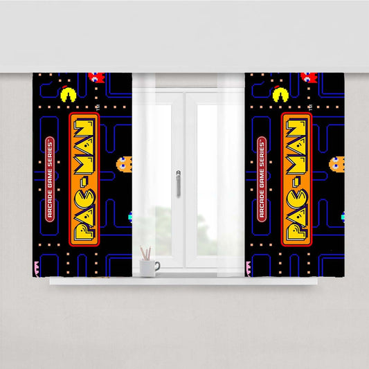 Pac Man Arcade Game Series Peach Skin Window Curtains