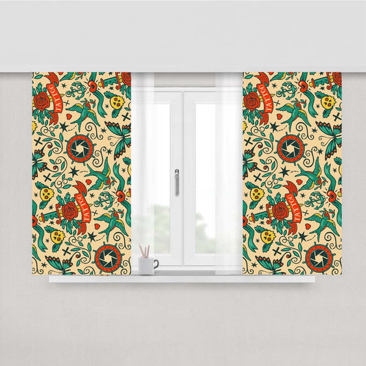 Pattern Peach Skin Window Curtains