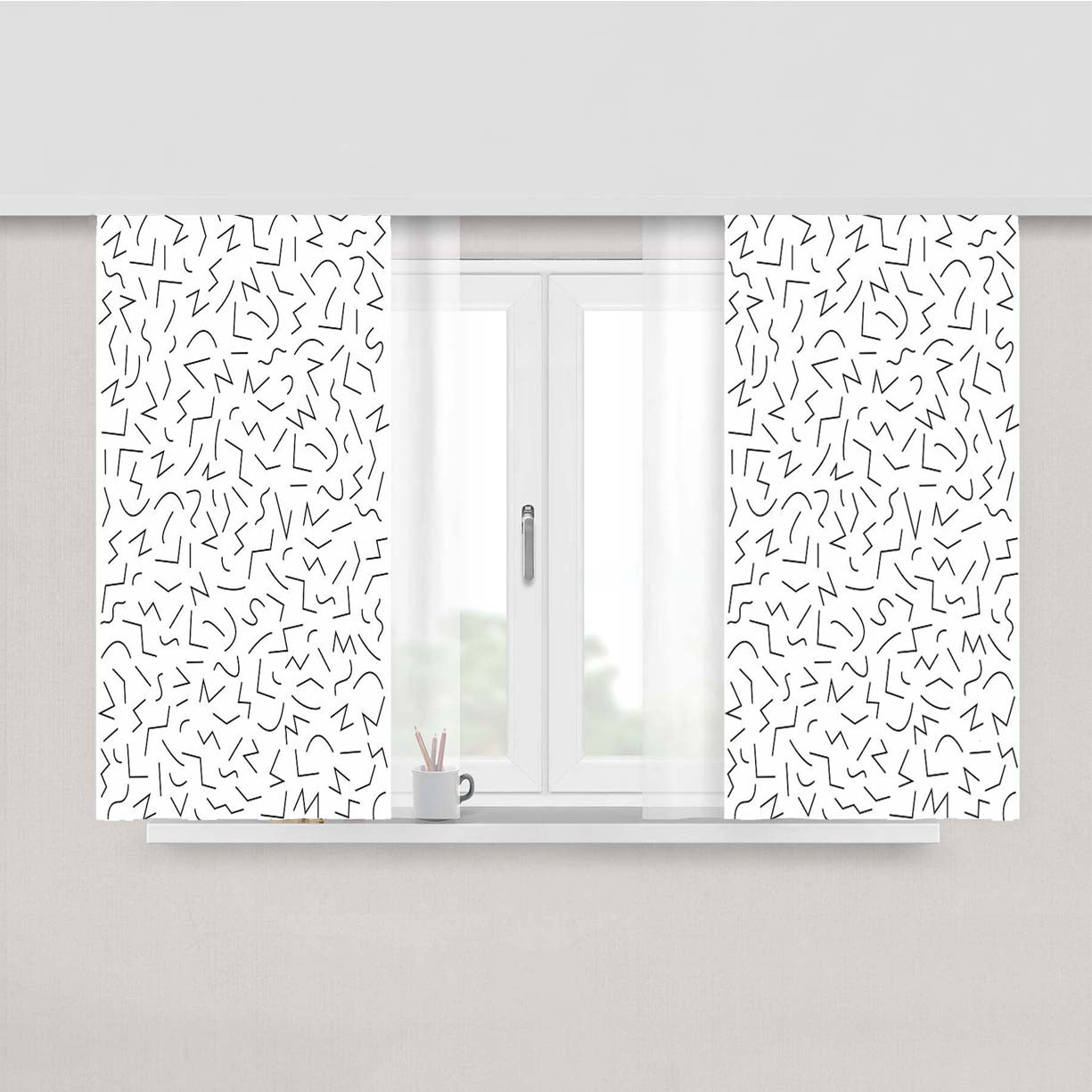 Pattern Art Nice Peach Skin Window Curtains