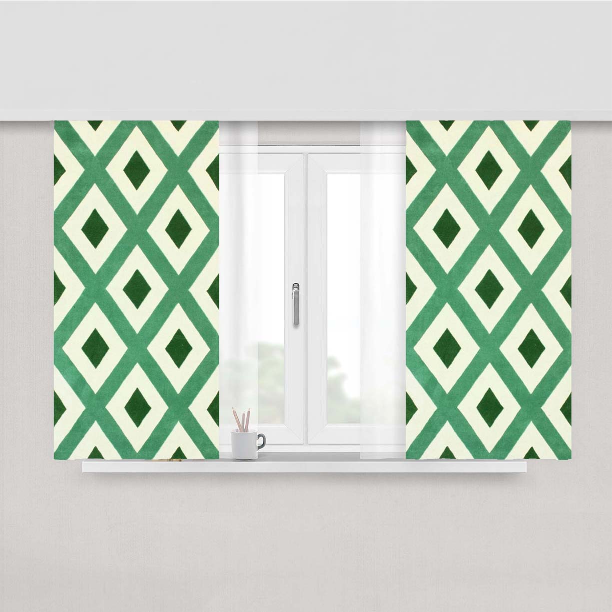 Pattern Bali Peach Skin Window Curtains