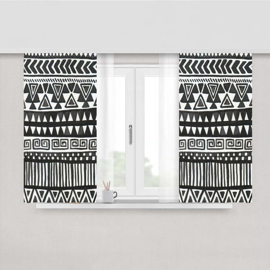 Pattern Cat Black Peach Skin Window Curtains