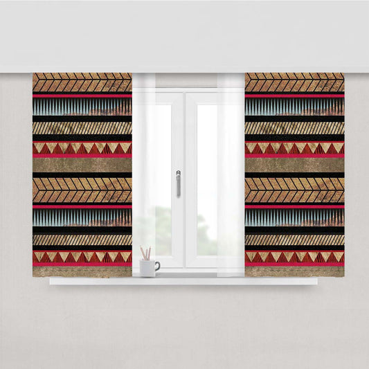 Pattern Emboss Peach Skin Window Curtains