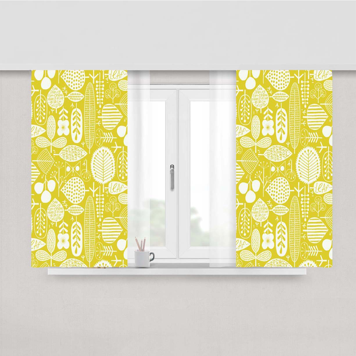 Pattern Gold Slow Peach Skin Window Curtains