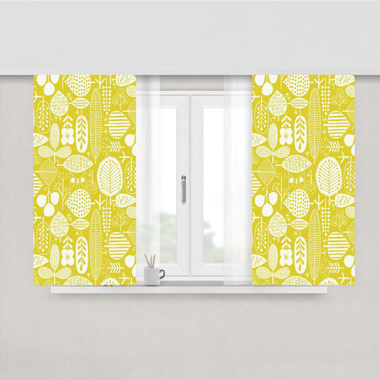 Pattern Gold Slow Peach Skin Window Curtains