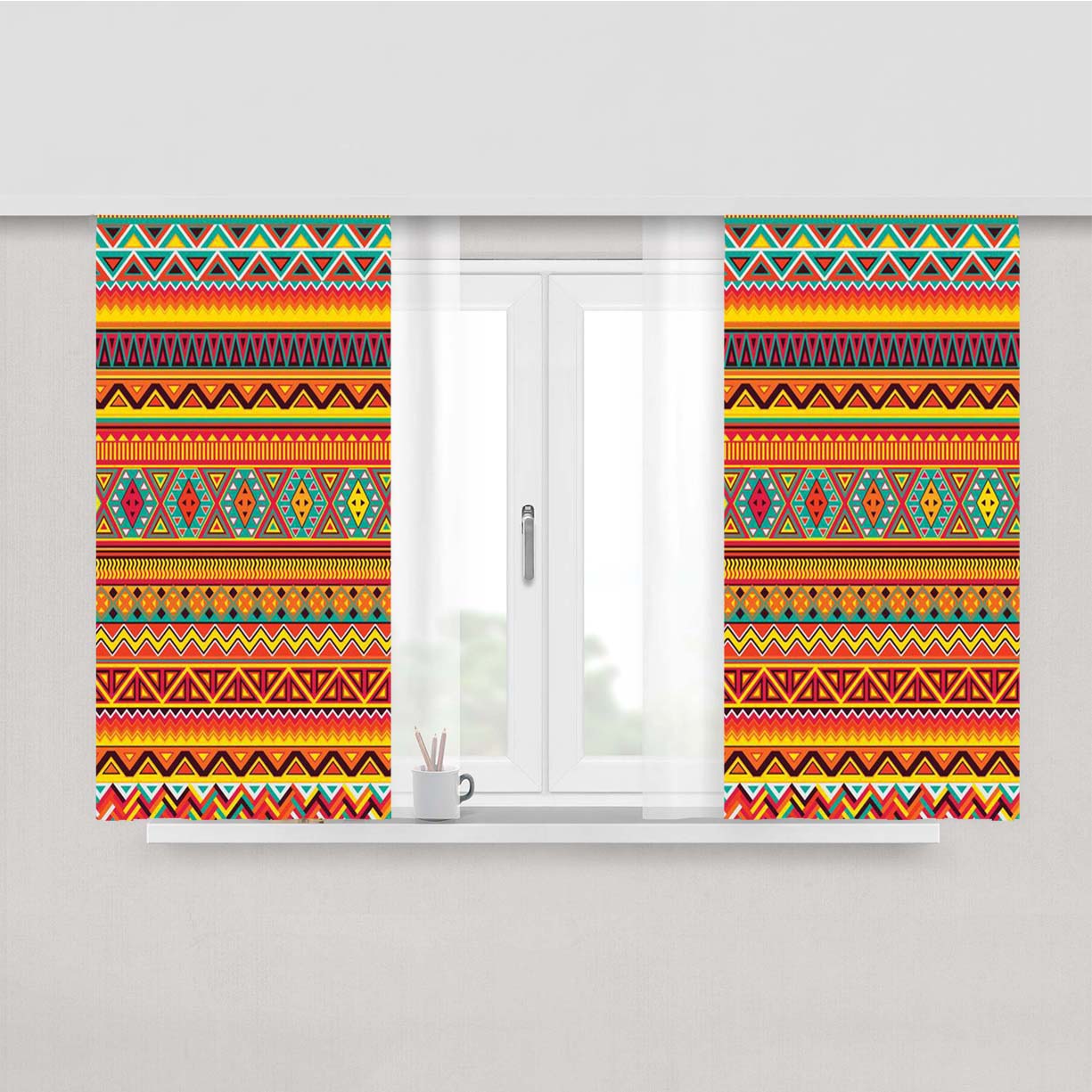 Pattern Indonesia Peach Skin Window Curtains