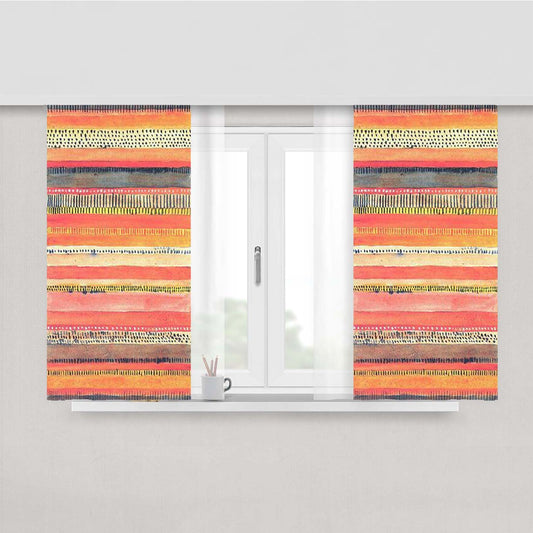 Pattern Is A Blur Peach Skin Window Curtains