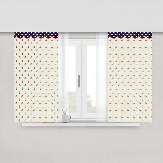 Pattern Key Peach Skin Window Curtains