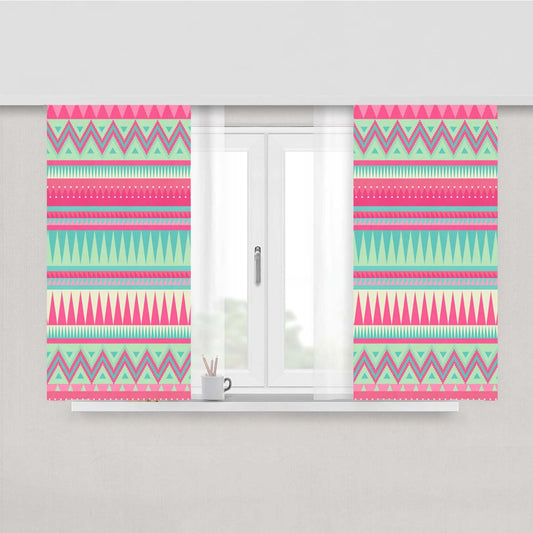 Pattern Pink Peach Skin Window Curtains