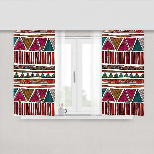 Pattern Rose Peach Skin Window Curtains