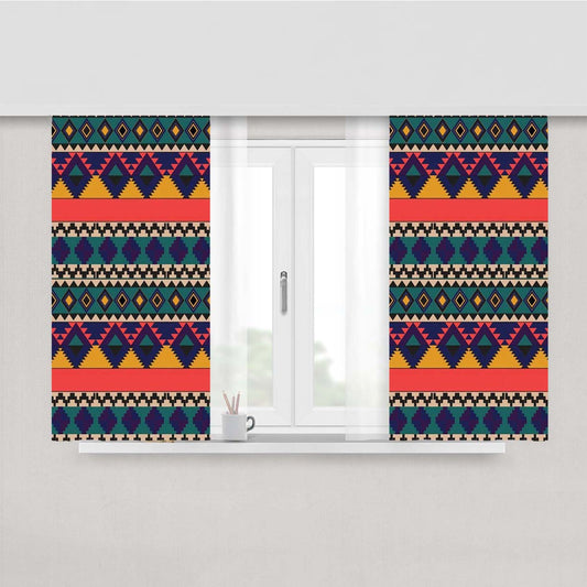 Pattern Slow N Fast Peach Skin Window Curtains