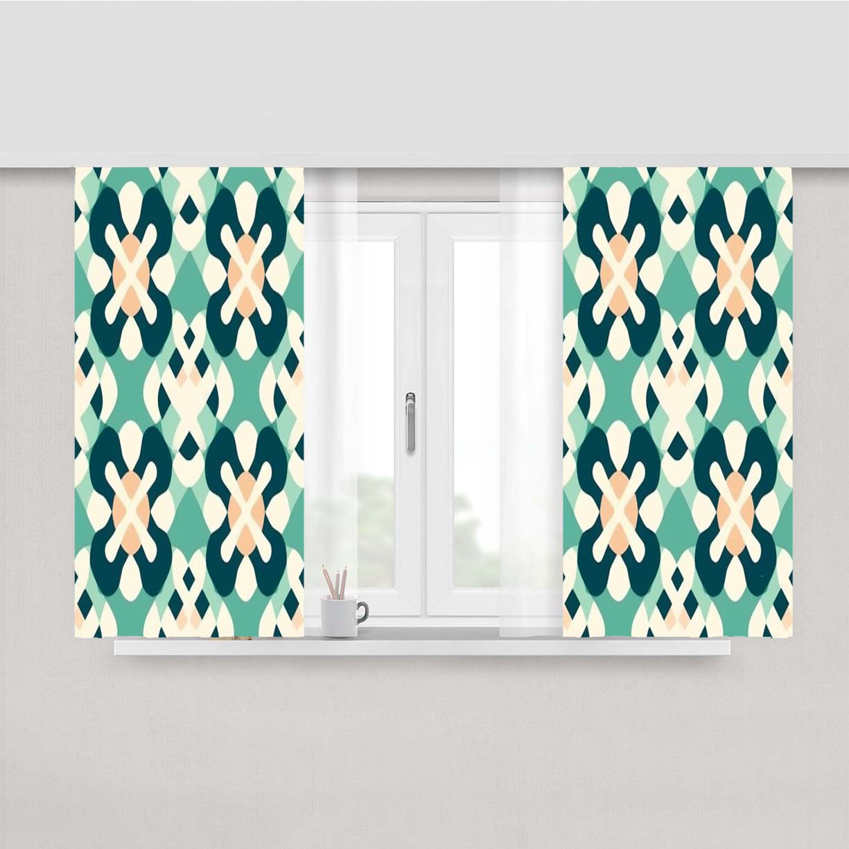 Pattern That Is From The Series Peach Skin Window Curtains