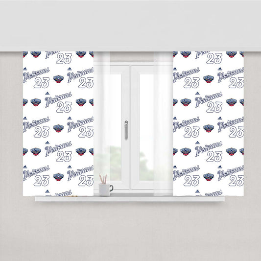 Pelicans Anthony Davis Number 23 Pattern Peach Skin Window Curtains
