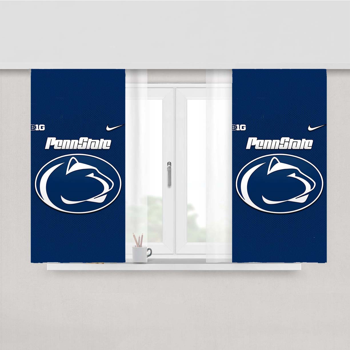 Penn State Jersey Peach Skin Window Curtains