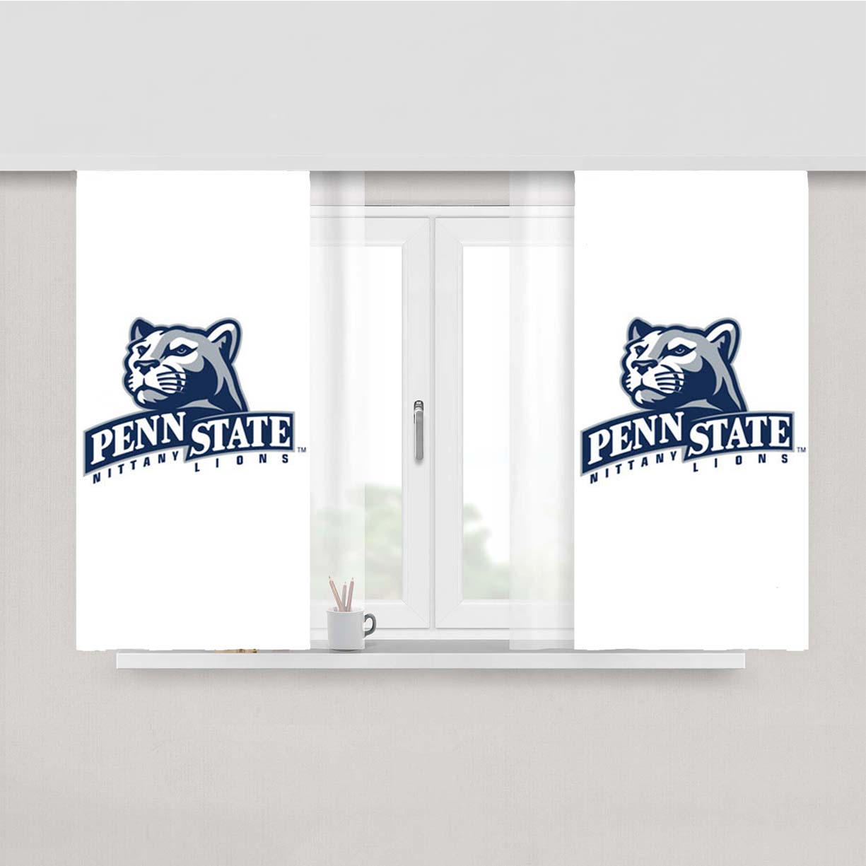 Penn State Nittany Lions Logo Peach Skin Window Curtains