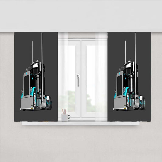 Peterbilt Truck 3 Peach Skin Window Curtains