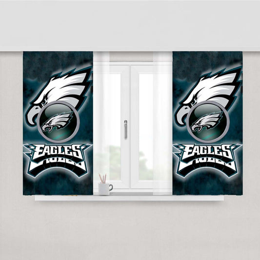 Philadelphia Eagles Club Peach Skin Window Curtains