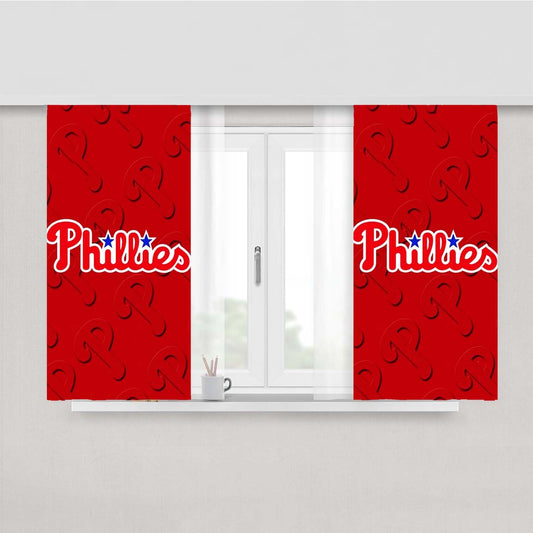 Philadelphia Phillies Peach Skin Window Curtains