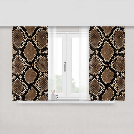 Phyton Snake Skin Texture Pattern Style Peach Skin Window Curtains