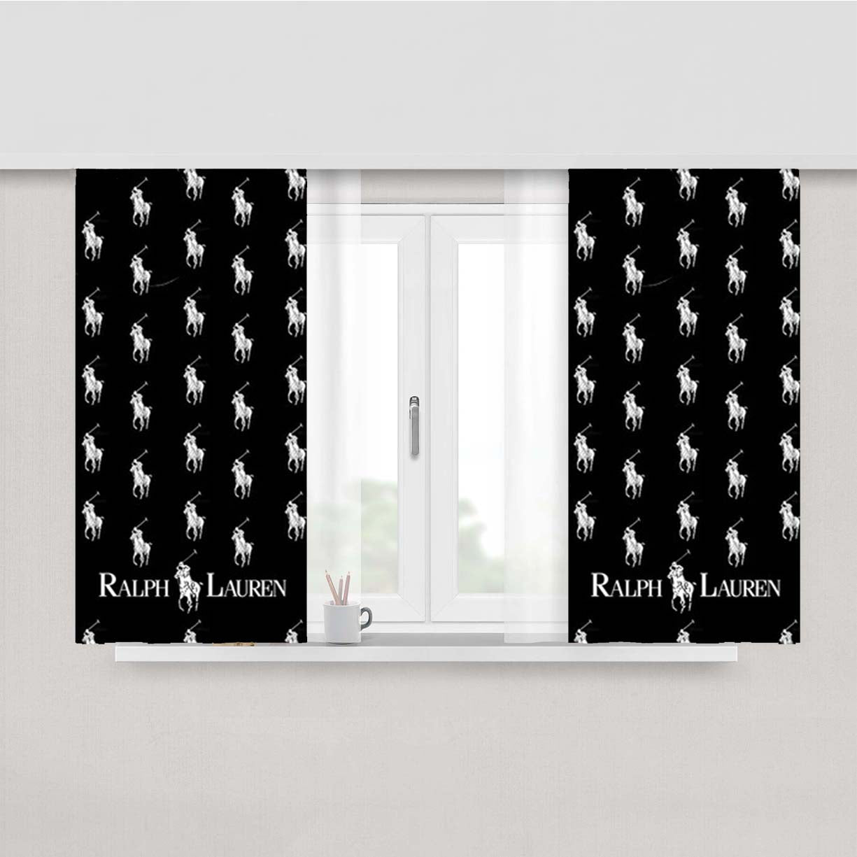 Polo Ralph Lauren Pattern Peach Skin Window Curtains
