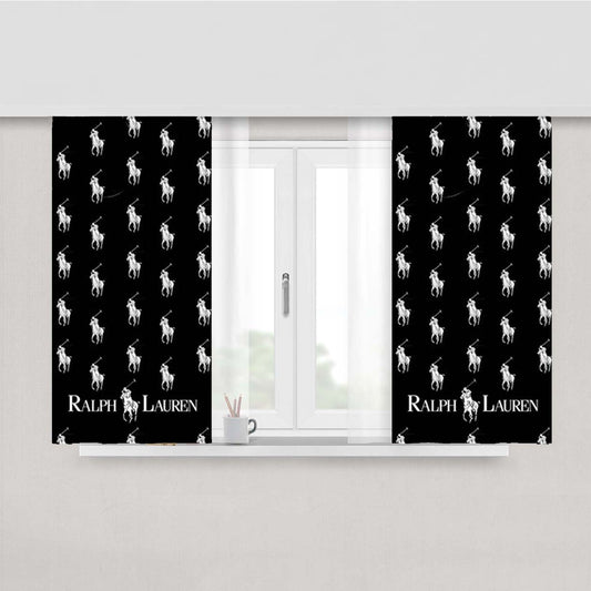 Polo Ralph Lauren Pattern Peach Skin Window Curtains
