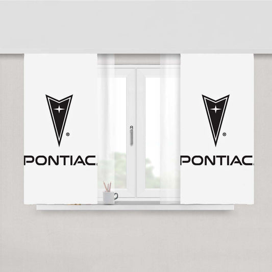 Pontiac Car Logo Peach Skin Window Curtains