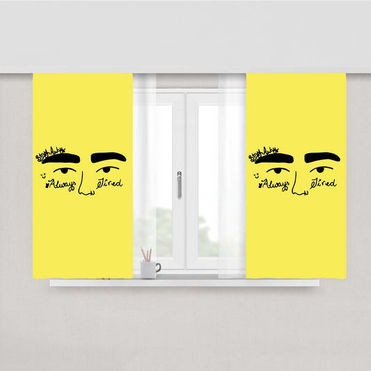 Postmalone Eye See You Pattern Peach Skin Window Curtains