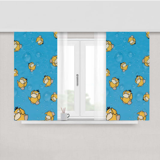 Psyduck Peach Skin Window Curtains