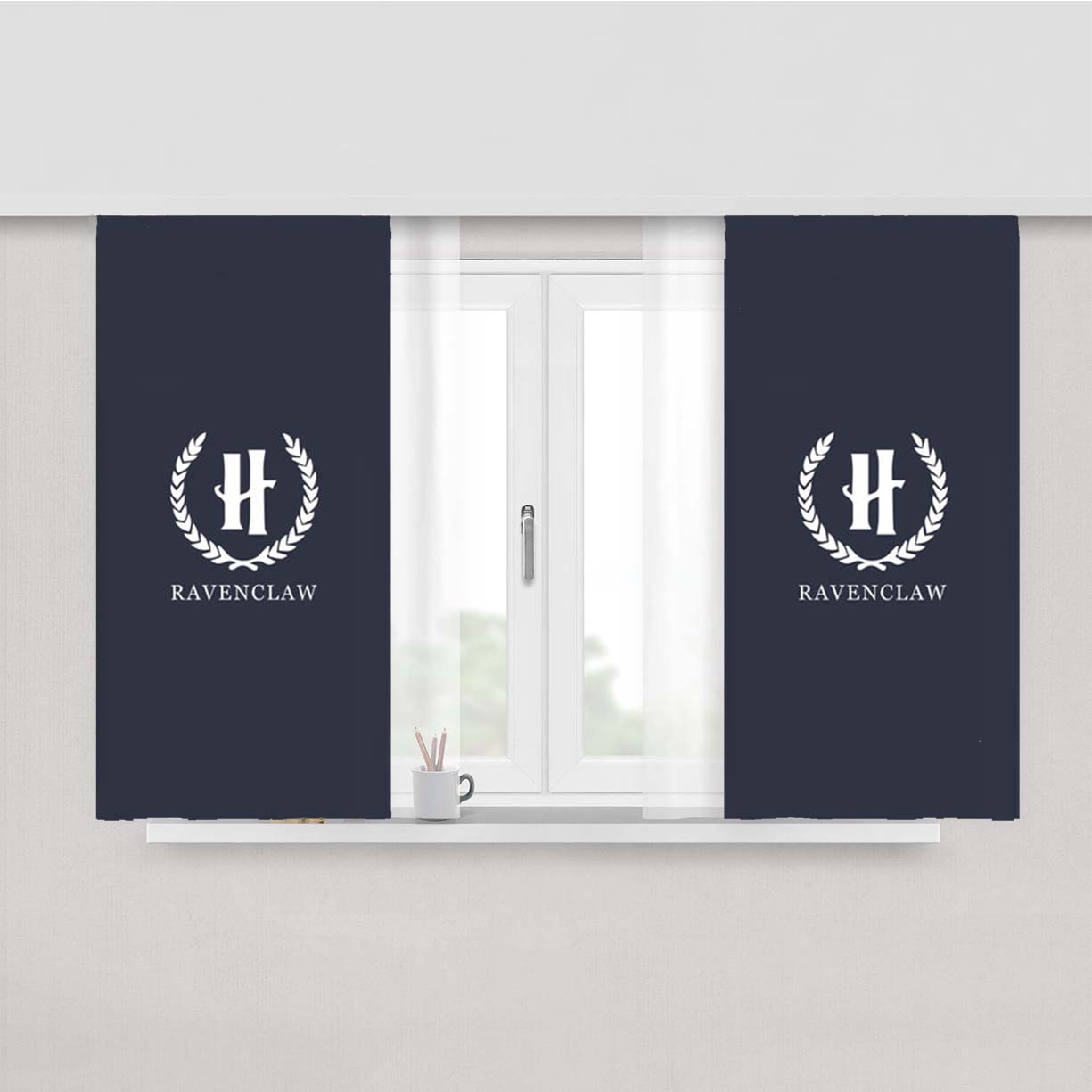 Ravenclaw Peach Skin Window Curtains