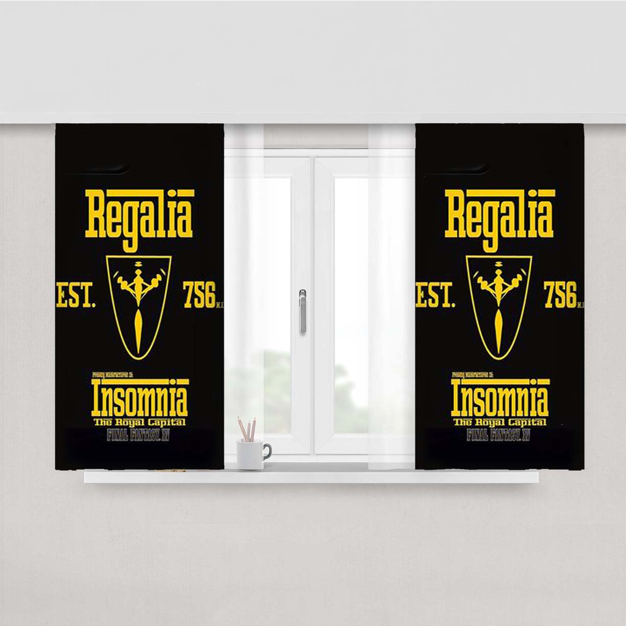 Regalia Motors Peach Skin Window Curtains