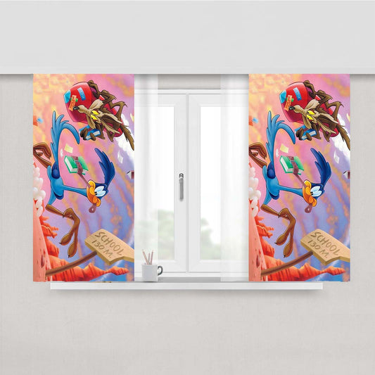 Road Runner Looney Tunes Peach Skin Window Curtains