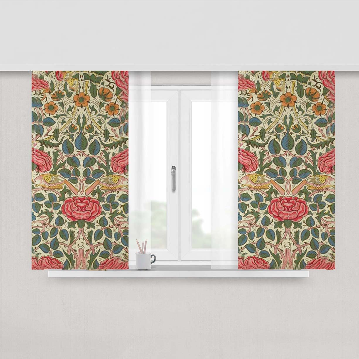 Rose Peach Skin Window Curtains