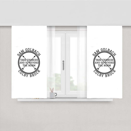 S & C Peach Skin Window Curtains