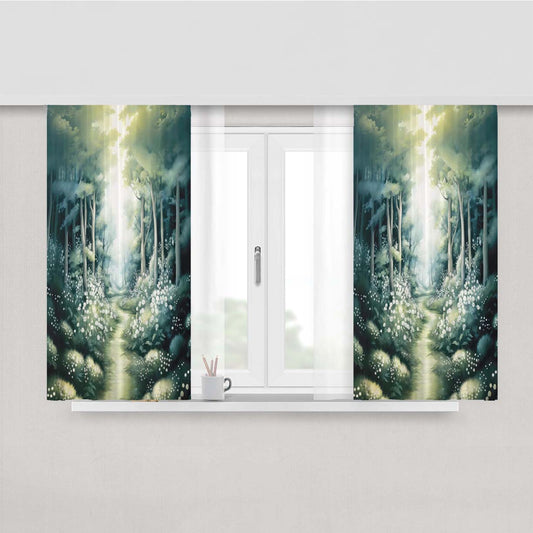Sage Forest Peach Skin Window Curtains