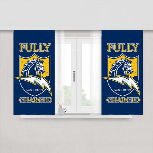 San Diego Chargers Fully Peach Skin Window Curtains